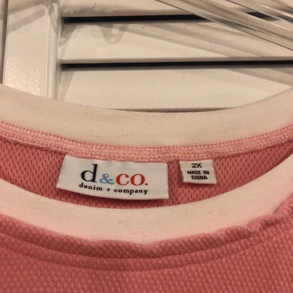 Denim & Co 3/4 sleeve top plus size 2X - Picture 3 of 7